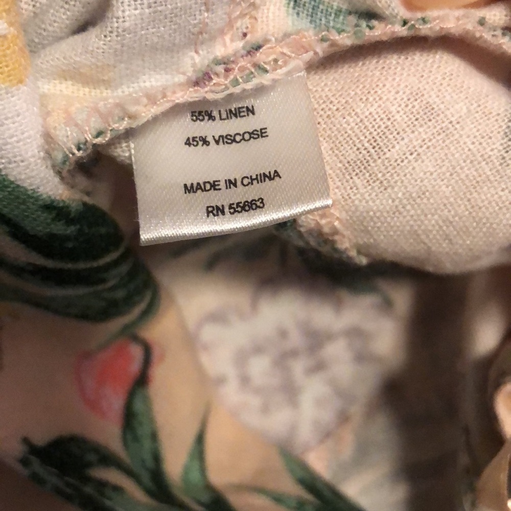 Athena Marie linen blend a-line floral skirt - Picture 7 of 7